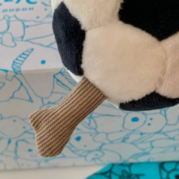 Jellycat Amusaebles Soccer Ball Bag Charm Keychain NWT and Dust Bag Gift Cute - Picture 3 of 4